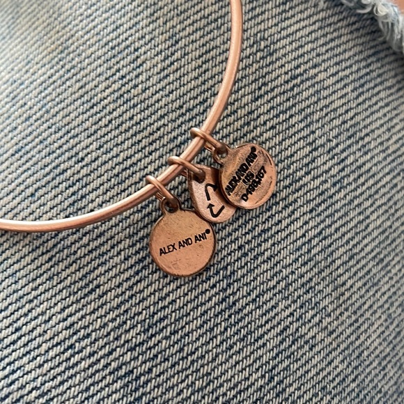 Alex and Ani rose gold bangles, set of 3 - Picture 5 of 9